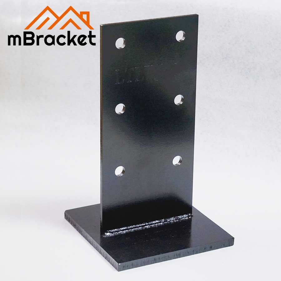 Outdoor Accents Galvanized Steel Black Power Post Base - 副本