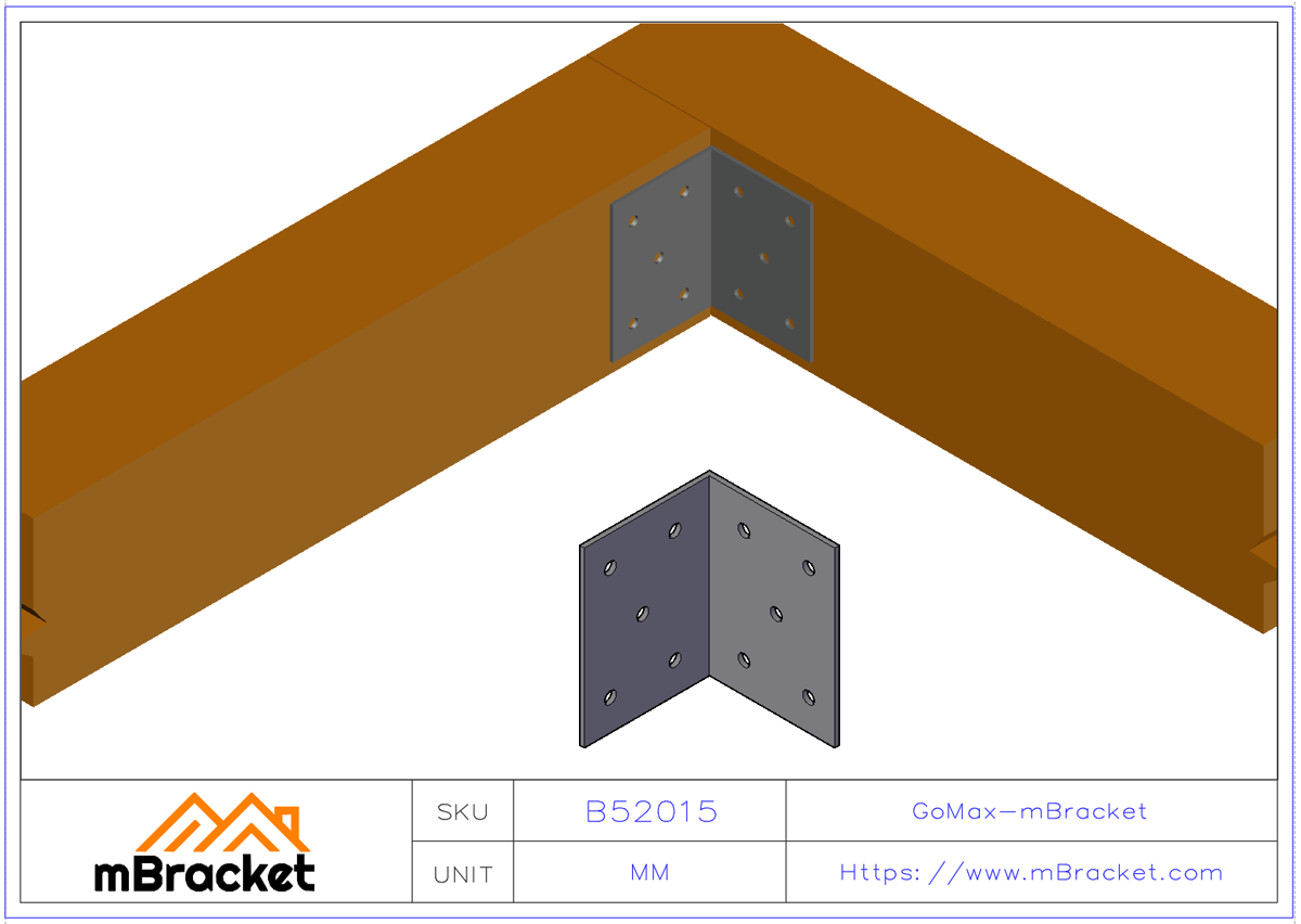 Heavy-Duty Angle Bracket L-Shaped Steel Connector for Building Structures - 5*200*150*150 Application Example
