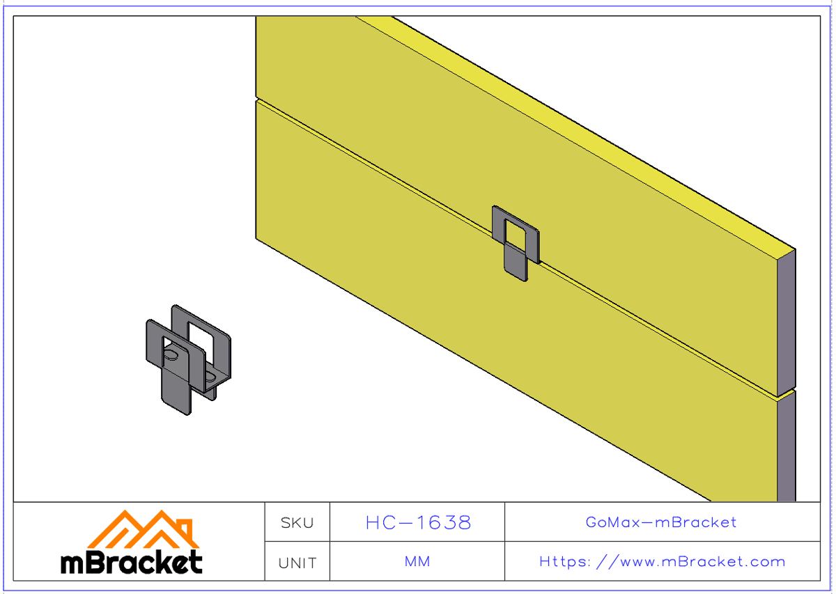 H-Clip OSB Panel Clip Plywood Siding Connector Roof Clip - 1*15.8*38 Application Example