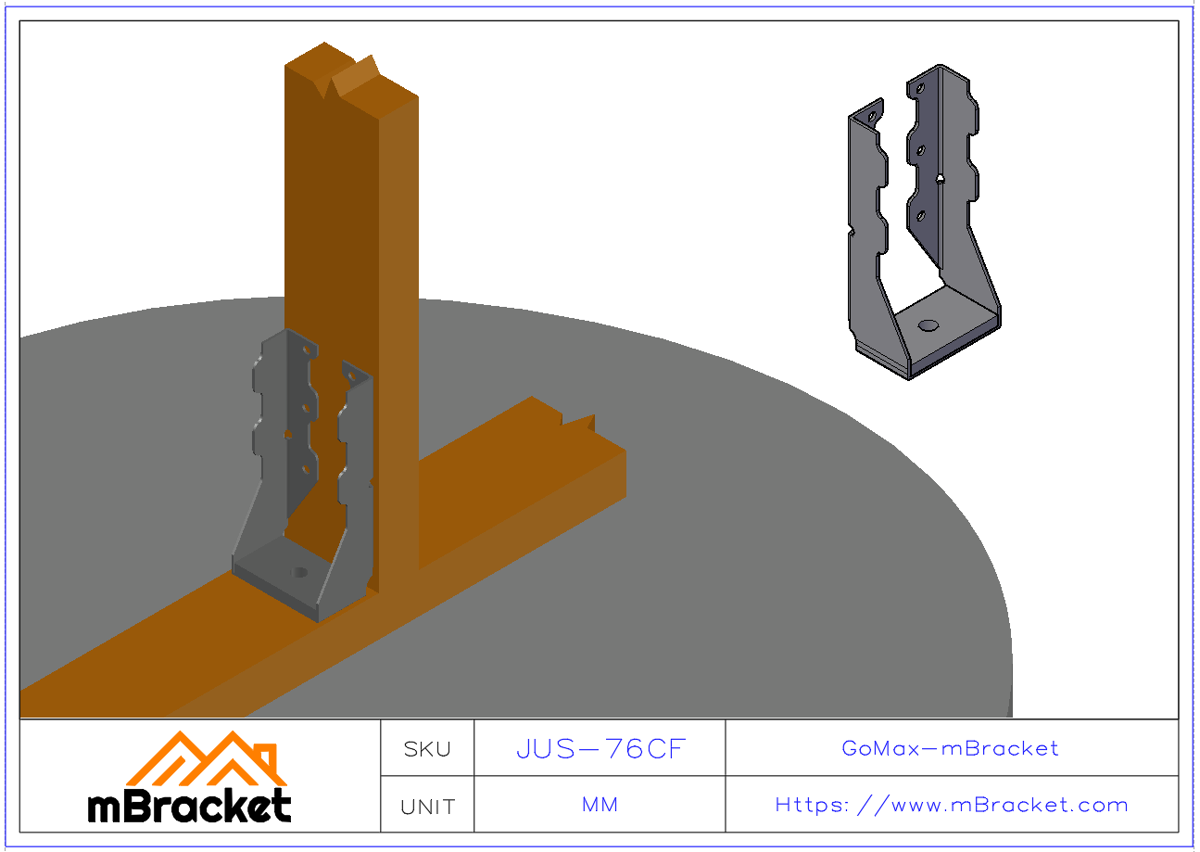 Tension Tie Connector for Light Steel Structure - 2*76*175 Application Example