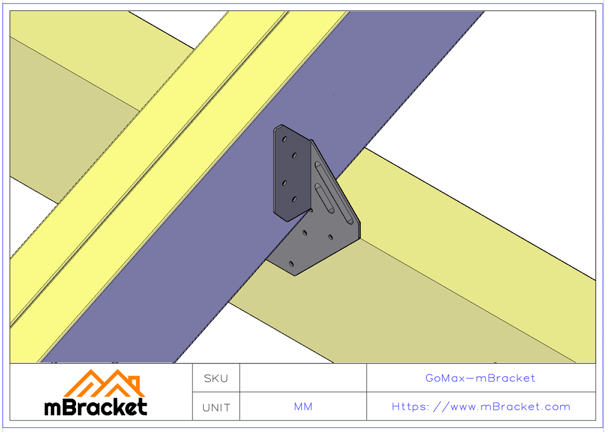 Light Steel Connectors Hurricane Ties Diamond-Shaped Wind-Resistant Ties Joist and Beam Connectors Timber Metal Connectors - 2*90*189*212 Application Example