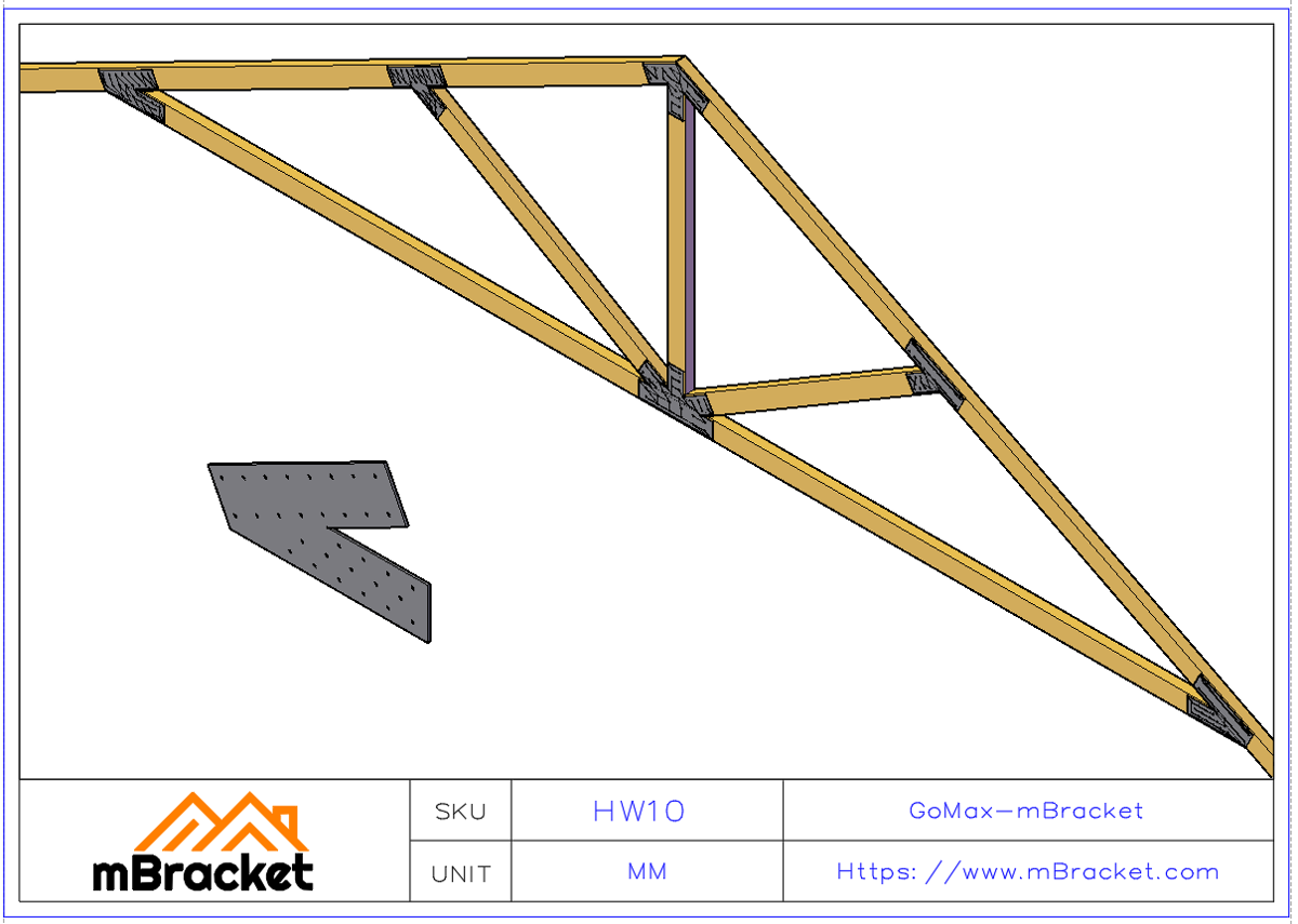 Heavy Duty Truss Connector Heavy Timber Connector - 2*445*271 Application Example