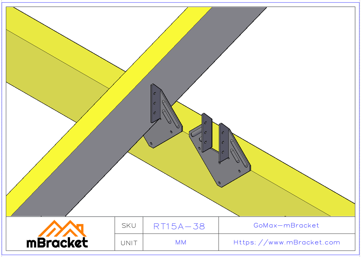 Hurricane Tie Diamond Wind-Resistant Connector for Timber Joist and Beam Connection - 2.0*135*135 Application Example