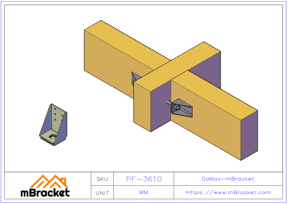 Hold-Down Fastener Post Base Light Steel Structure Connector Seismic Wind-Resistant Tie - 3*66*100 Application Example