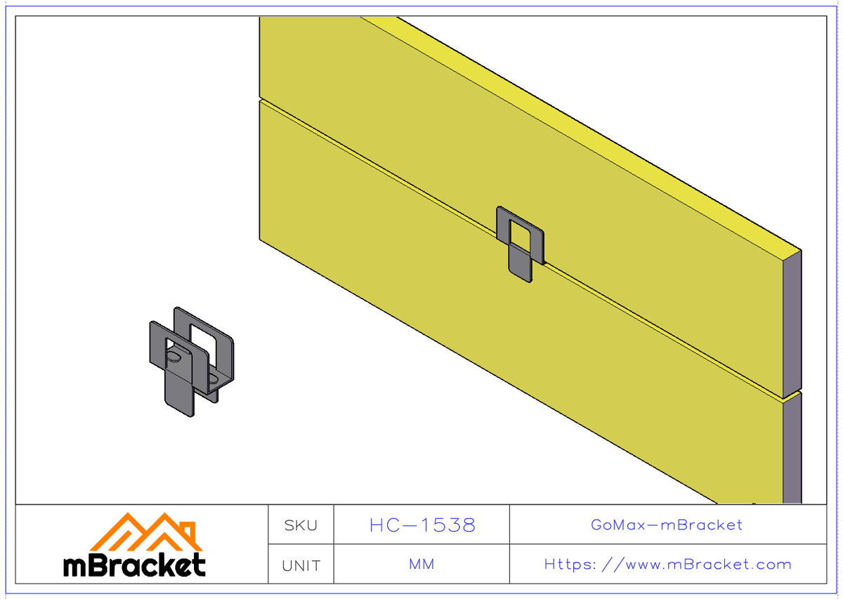 H-Clip for OSB, Plywood, Roofing, Wood Structure Connector - 1*15.1*38 Application Example