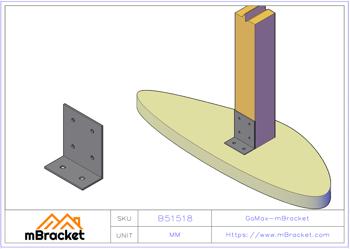 Heavy-Duty Thickened Angle Bracket Steel Structure Angle - 5*150*80*180 Application Example