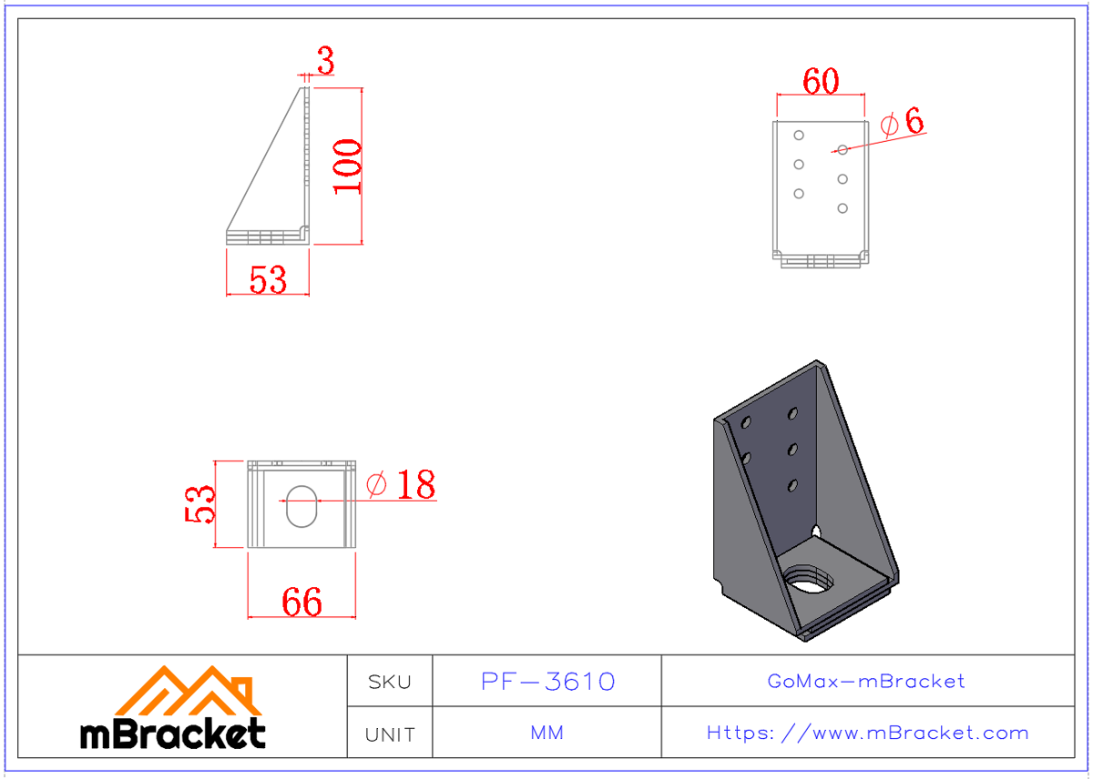 Hold-Down Fastener Post Base Light Steel Structure Connector Seismic Wind-Resistant Tie - 3*66*100 Product Dimensions