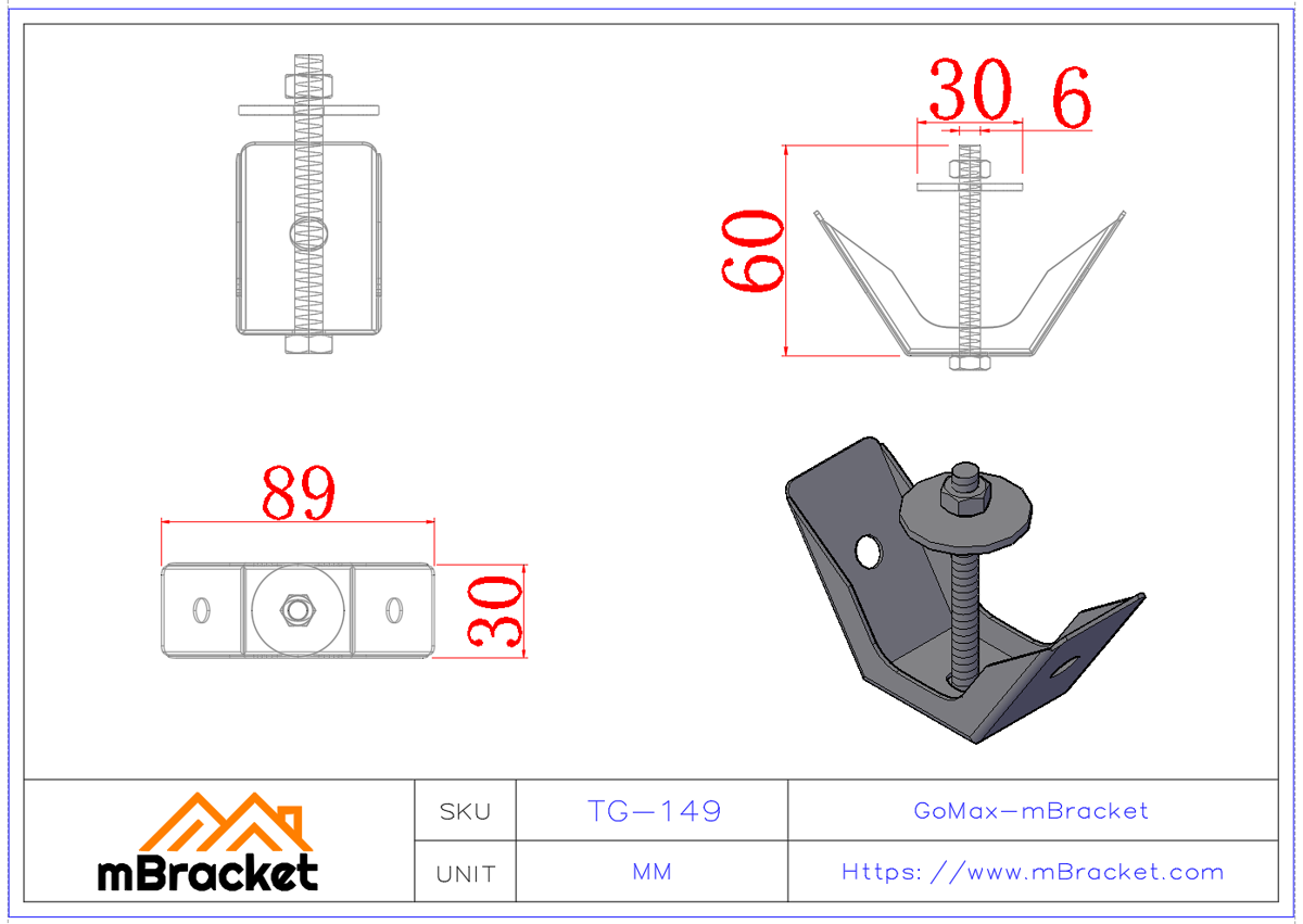 Light Steel Strap Tensioner, Timber House Wind-Resistant Strap Tightener - 1*40*90 Product Dimensions