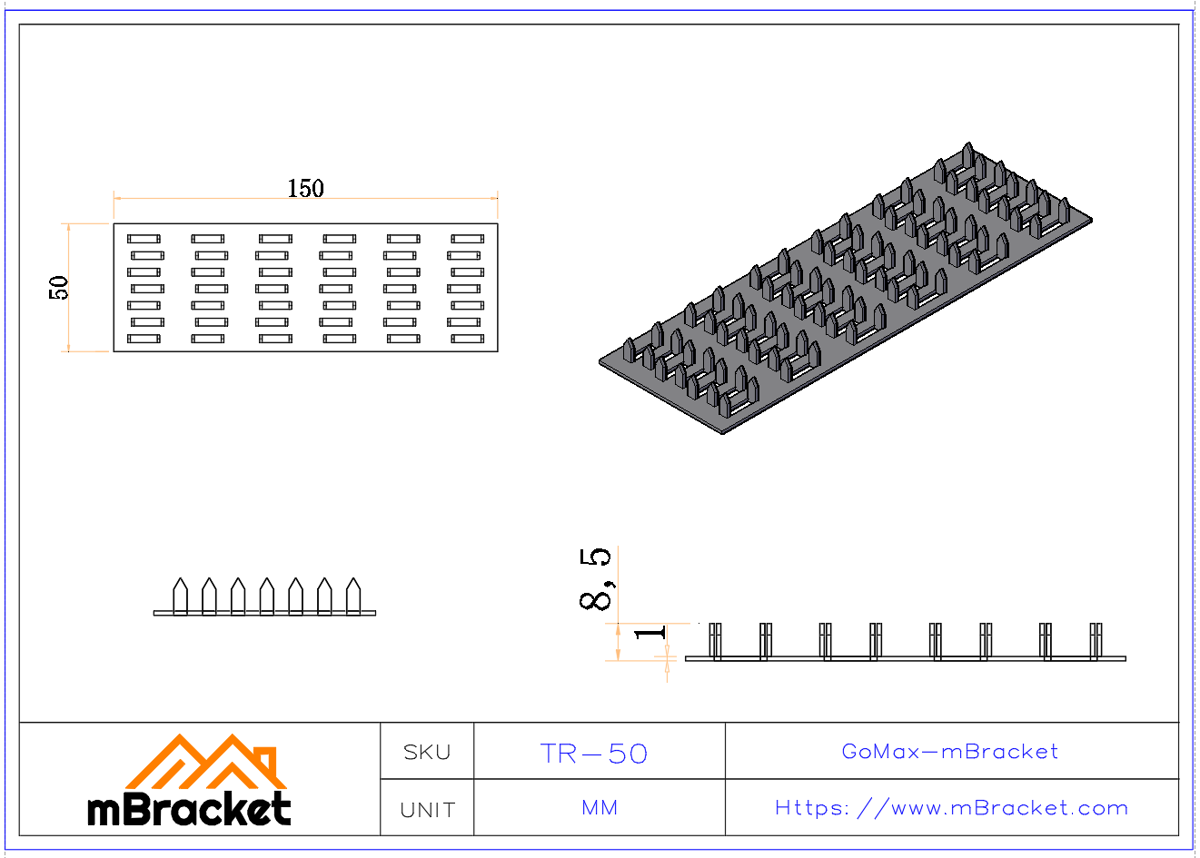 Truss Plate Connector Wood Truss Connection Plate - 1*50 Product Dimensions