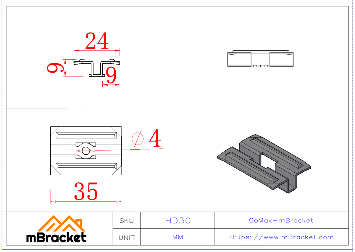 Concealed Wood Floor Fastener Hidden Clip Invisible Connector - 1*35*24*9 Product Dimensions