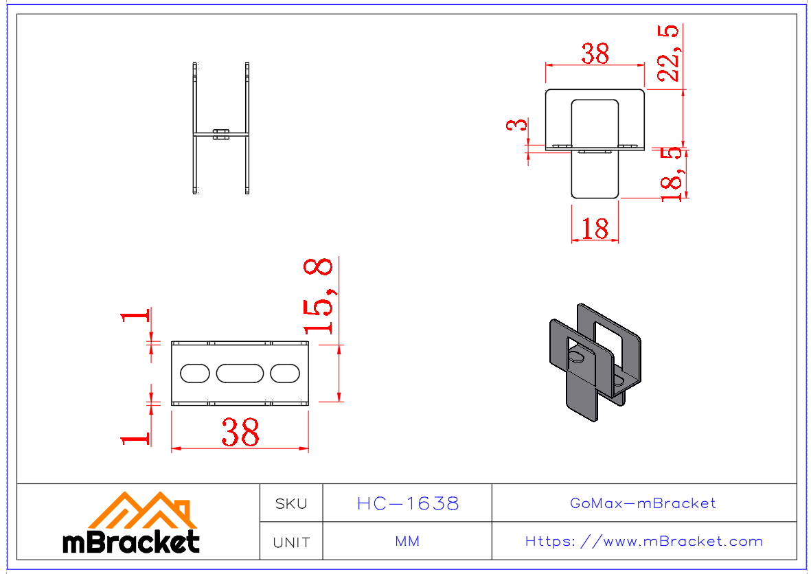 H-Clip OSB Panel Clip Plywood Siding Connector Roof Clip - 1*15.8*38 Product Dimensions