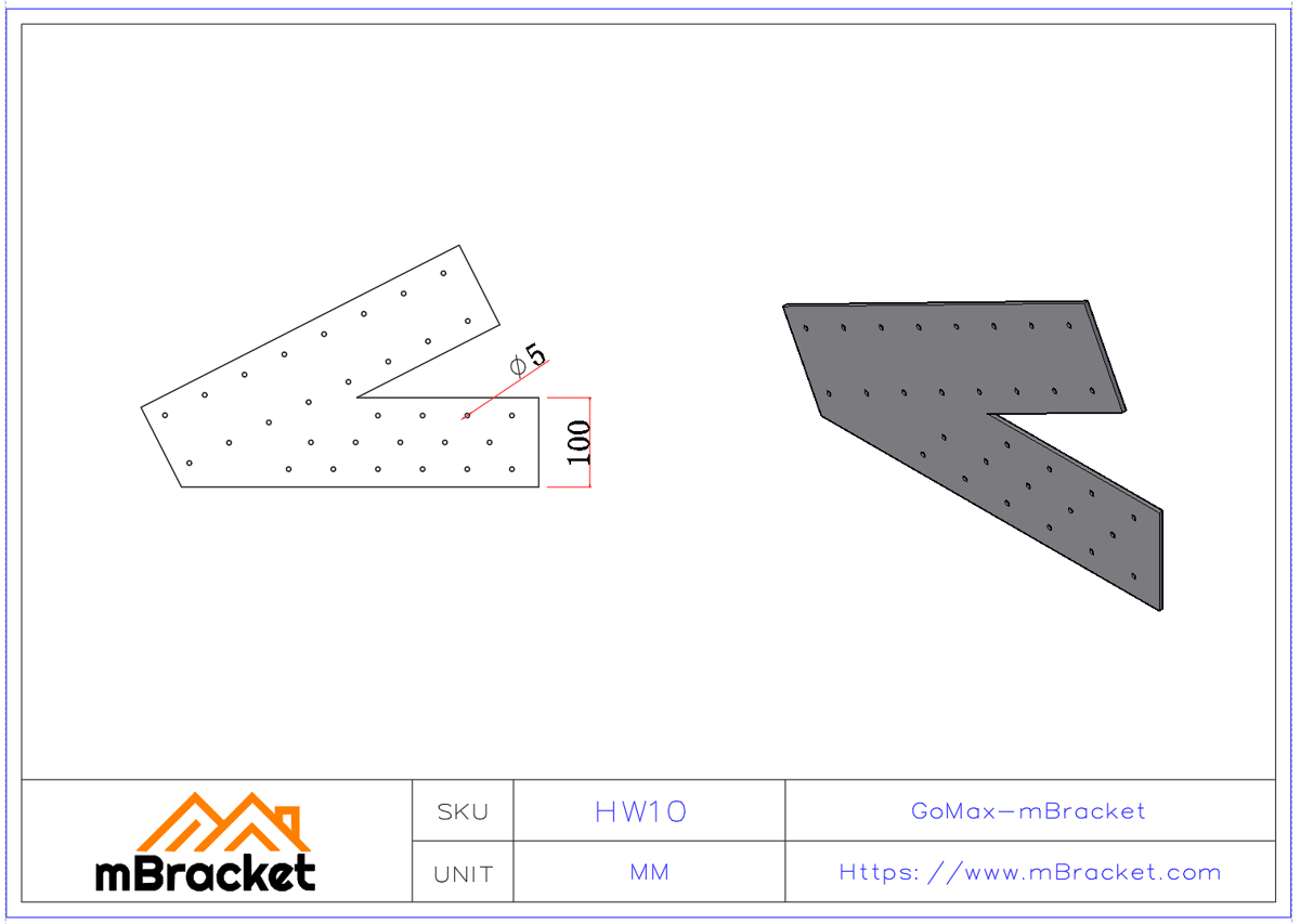 Heavy Duty Truss Connector Heavy Timber Connector - 2*445*271 Product Dimensions