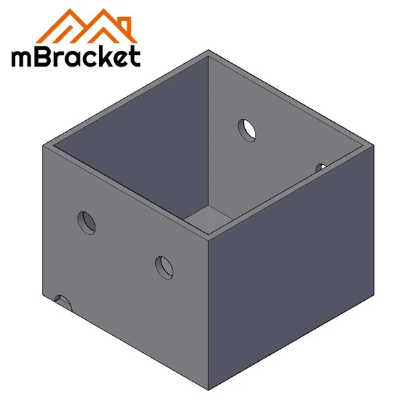 Square Post Base Column Base Connector Concrete Post Base