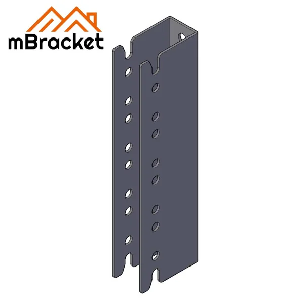 Concealed U-Shaped Beam-to-Column Connector for Japanese Timber Construction - 3*50*345 1