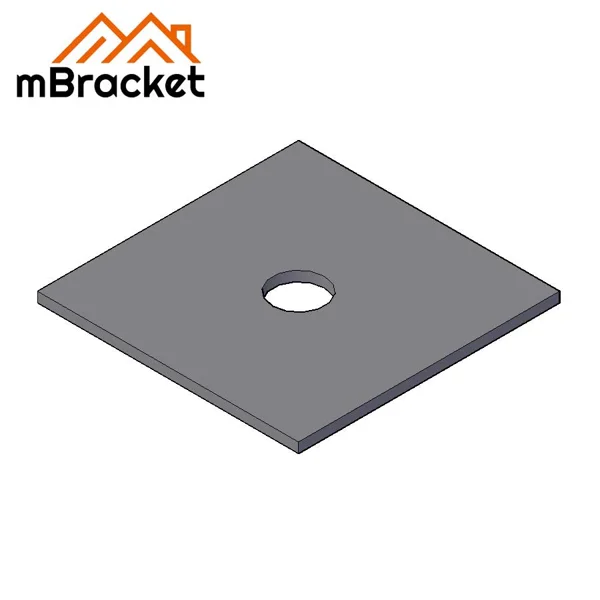 Square Flat Washer, Oversized Thick Washer, Structural Steel Washer - 3*80*80 1