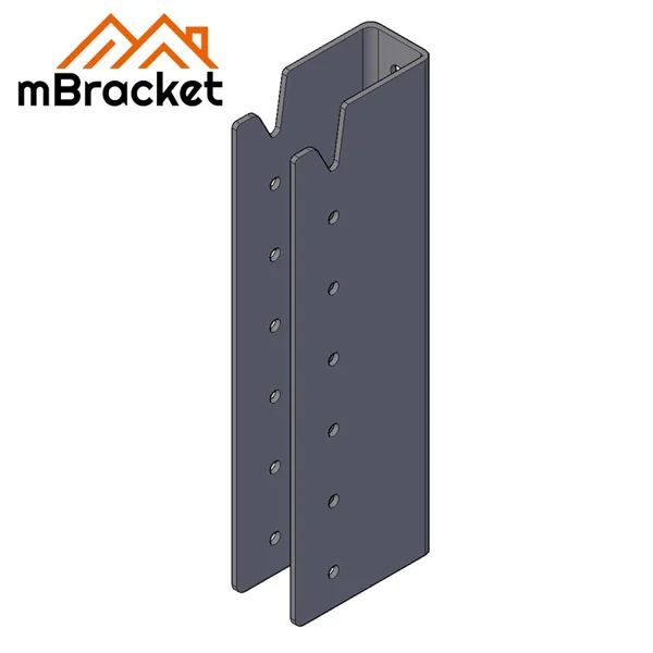 Concealed U-Shaped Beam-to-Column Connector for Japanese Timber Frame Construction - 6*82*558 1