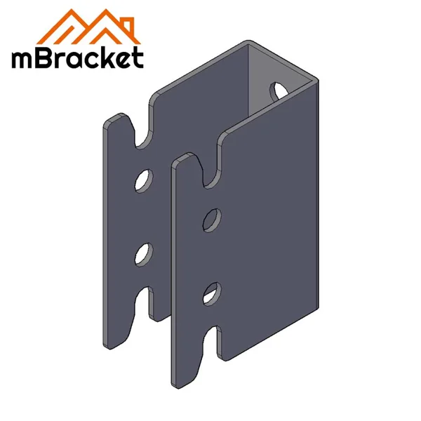 Concealed U-Shaped Beam-to-Column Connector for Japanese Timber Structures - 3*50*135 1