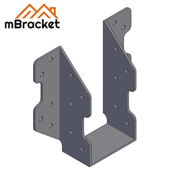 Heavy-Duty Joist Hanger Glulam Beam Connector Steel Structure Reinforcement Hardware - 5*140*300 1