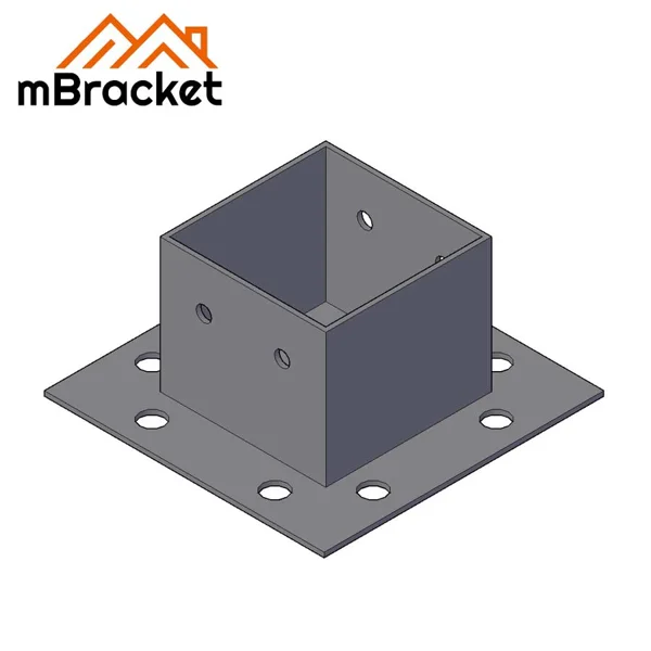 U-Shaped Post Base Column Cap Wood Structure Metal Connector