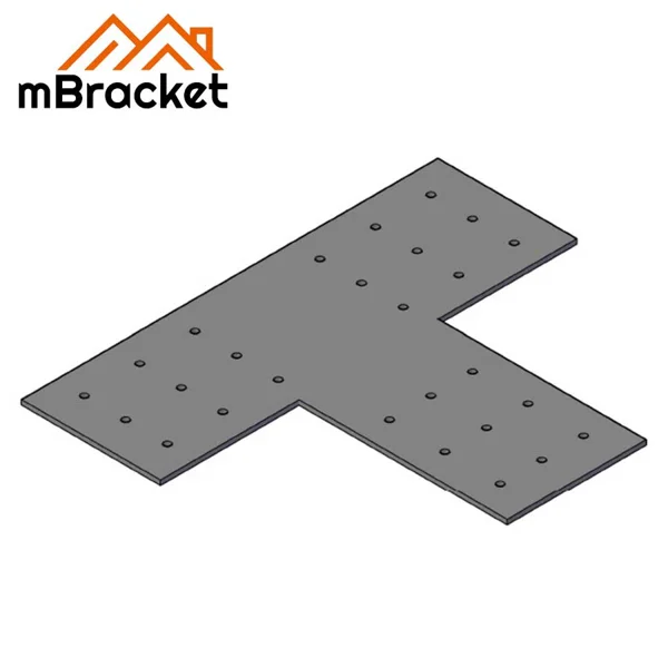 T-Type Connector Beam-to-Column Connector Steel Structure Right-Angle Flat Plate Connector - 3*100*300*250 1