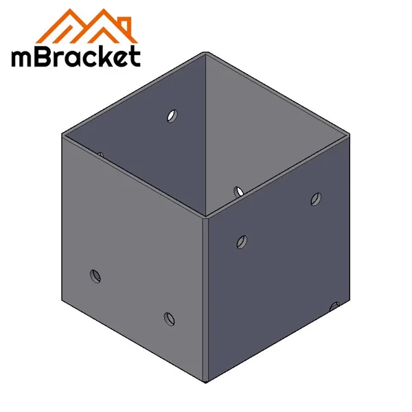 Square Post Base Column Connector Steel Structure Base - 4*190*190*190 1