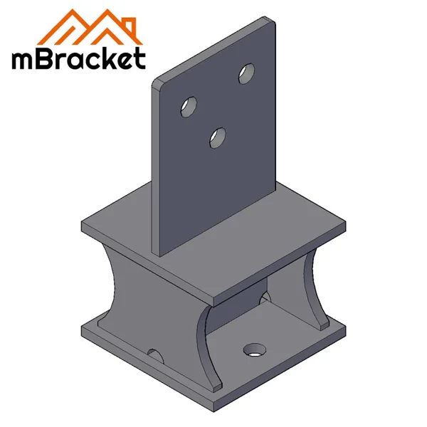 Japanese Concealed T-Type Beam-to-Column Connector, Timber Structure Building Hardware - 10*160*160*265 1