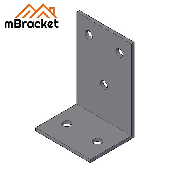 Heavy-Duty Angle Bracket Wood Structure Reinforcement Connector Hot-Dip Galvanized Thickened Angle Iron