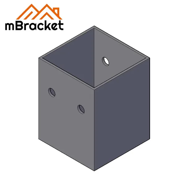 Square Open-Bottom Post Base Column Connector - 3*89*89*120 1