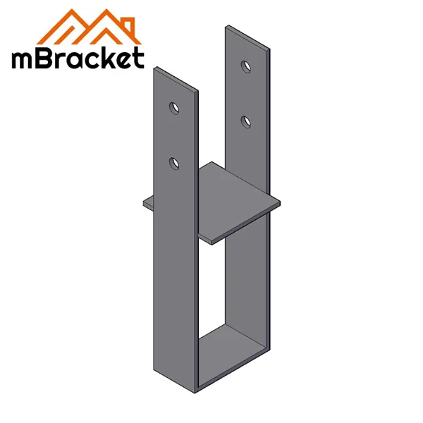 Fixed Column Embedment Base, Column Base Connector, Steel Structure Embedded Base - 5*100*380 1