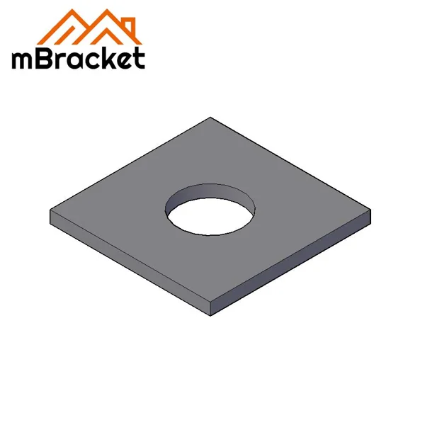 Square Flat Washer, Oversized Thick Washer, Structural Steel Washer - 3*40*40 1