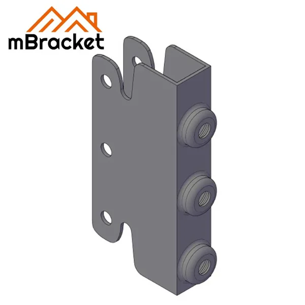 Beam-to-Column U-Shaped Concealed Connector for Japanese-Style Structures - 3*40*215*100 1