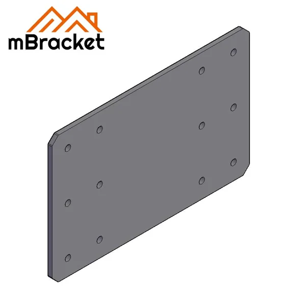 Flat Beam Connector Joist Tie Steel & Timber Reinforcement Hardware - 3.0*100*155 1