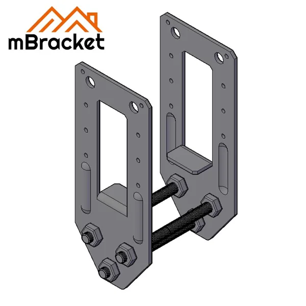 Adjustable Embedded Post Base Connector - 3.0*85*200 1