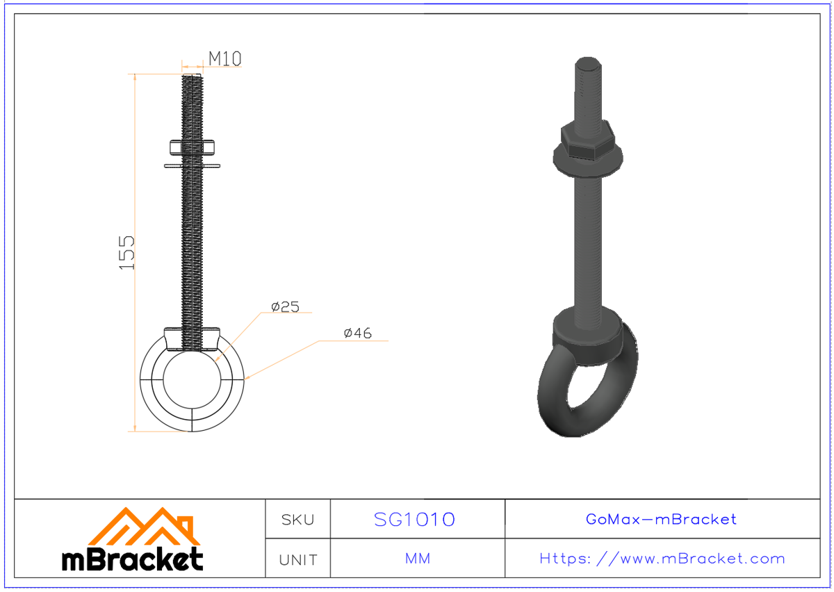 Swing Eye Hook Connector Swing Hardware Swing Accessories - 10*35*100 Product Dimensions