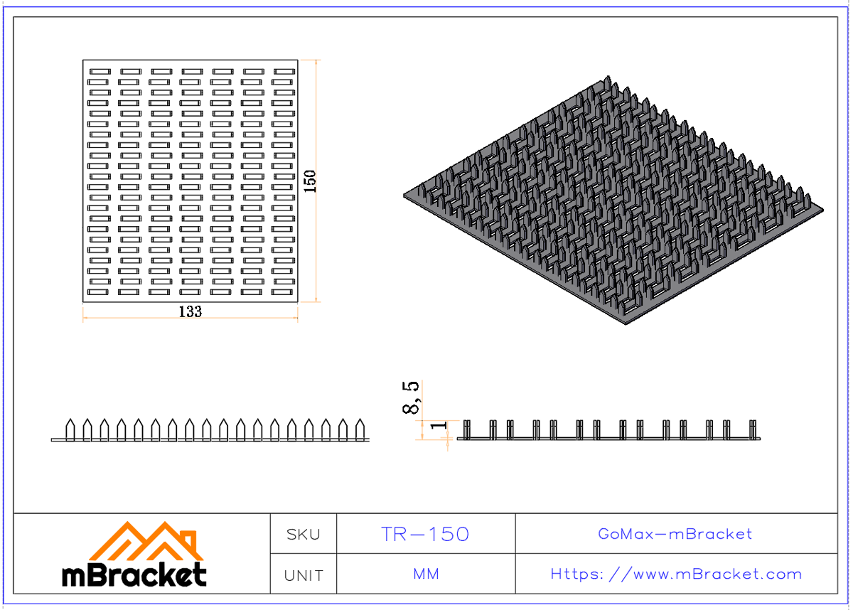 Wood Structure Truss Plate Connector Truss Plate - 1*150 Product Dimensions