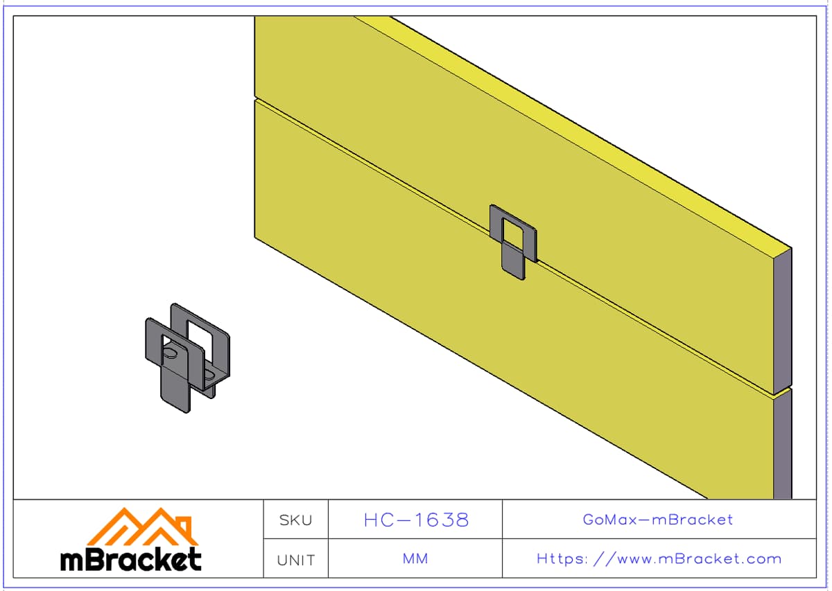 H-Clip OSB Panel Clip Plywood Siding Connector Roof Clip - 1*15.8*38 Application Example