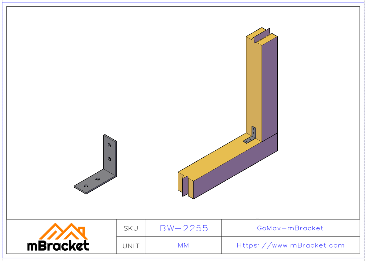 Small Angle Bracket Connector - 2*20*50*50 Application Example