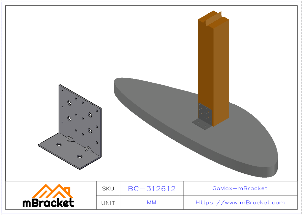 L-Shaped Angle Bracket Connector Structural Reinforcement Hardware - 3*120*60*120 Application Example