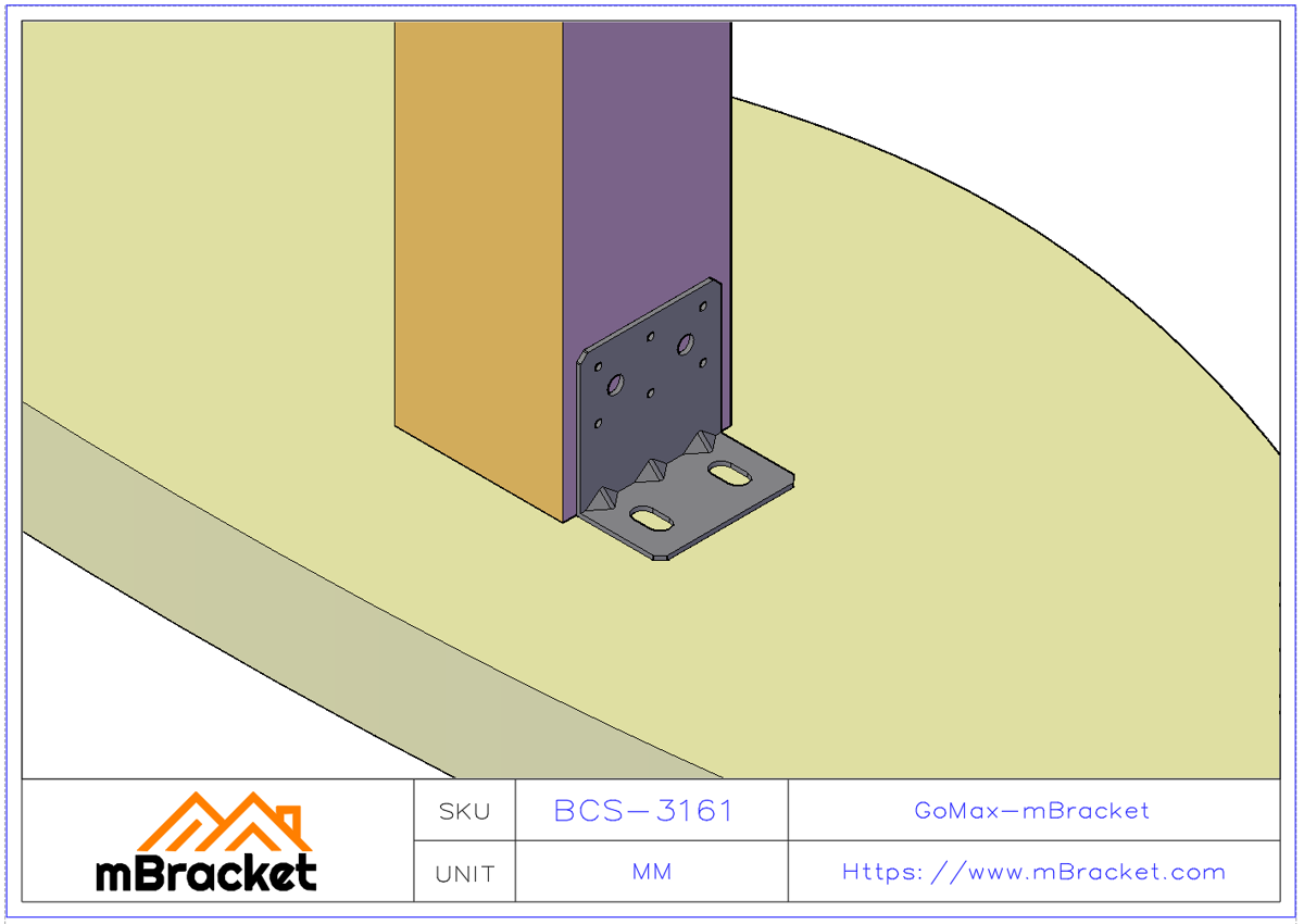 Medium Angle Bracket L-Type Connector Angle Iron Structural Reinforcement Hardware - 3*100*60*100 Application Example