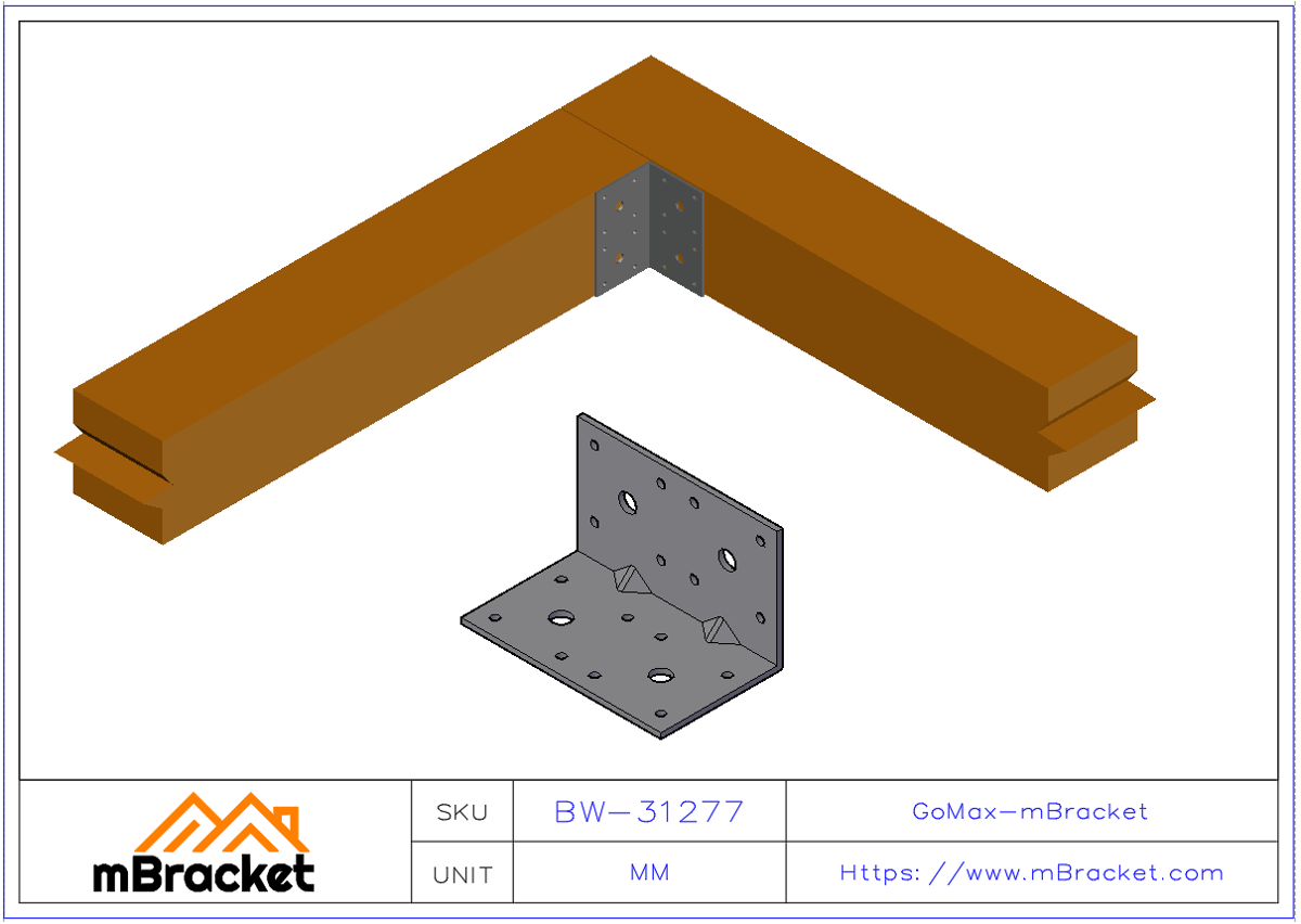 L-Shaped Angle Bracket Connector Angle Iron Structural Reinforcement Hardware Fittings - 3*120*70*70 Application Example