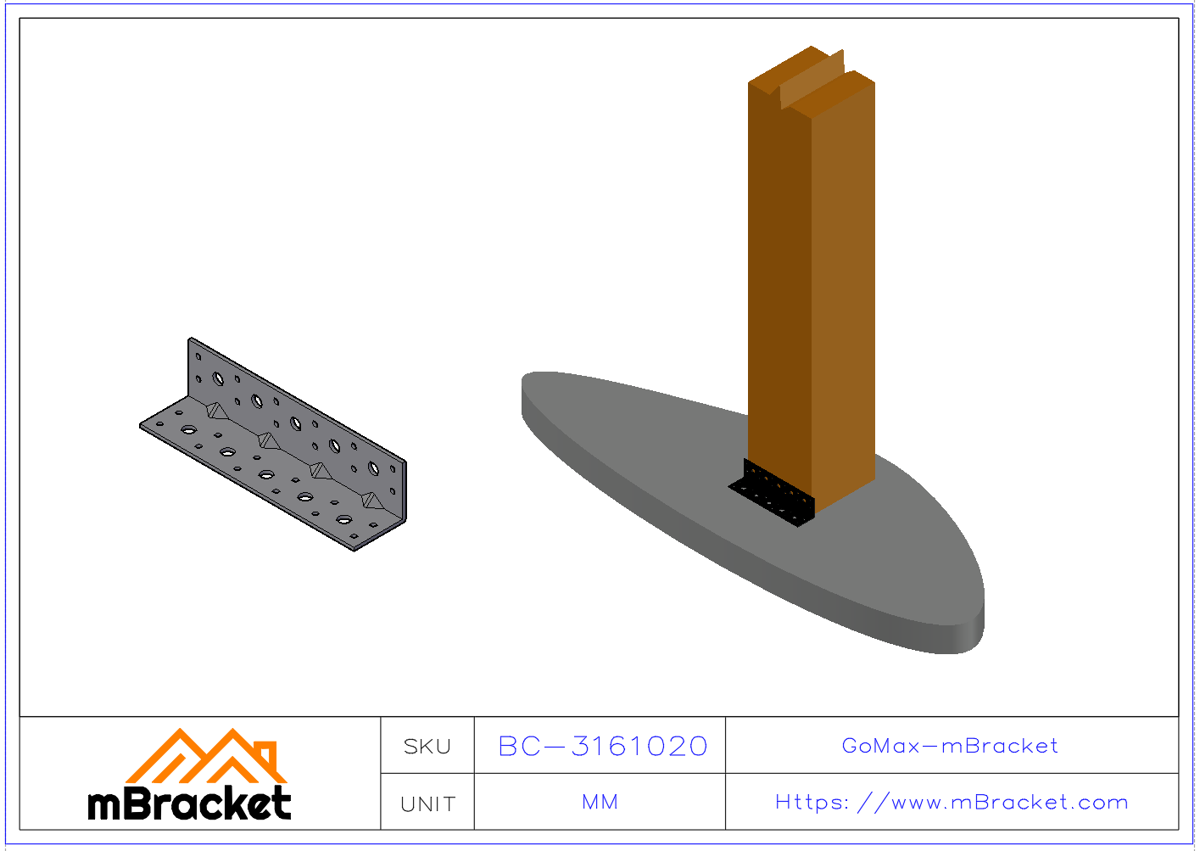 Long Angle Bracket L-Shaped Angle Iron Structural Reinforcement Connector - 3*220*50*50 Application Example