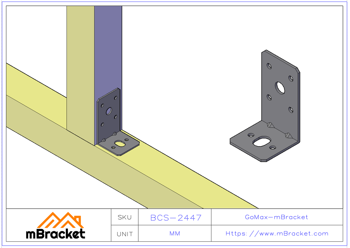 Small Angle Bracket L-Connector - 2*40*40*70 Application Example