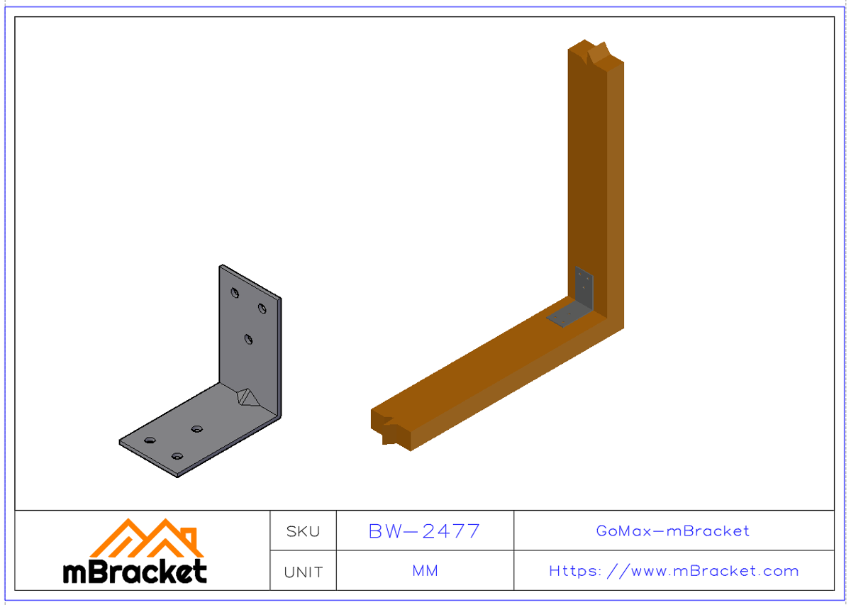 L-Shaped Angle Bracket Connector - 2*40*70*70 Application Example