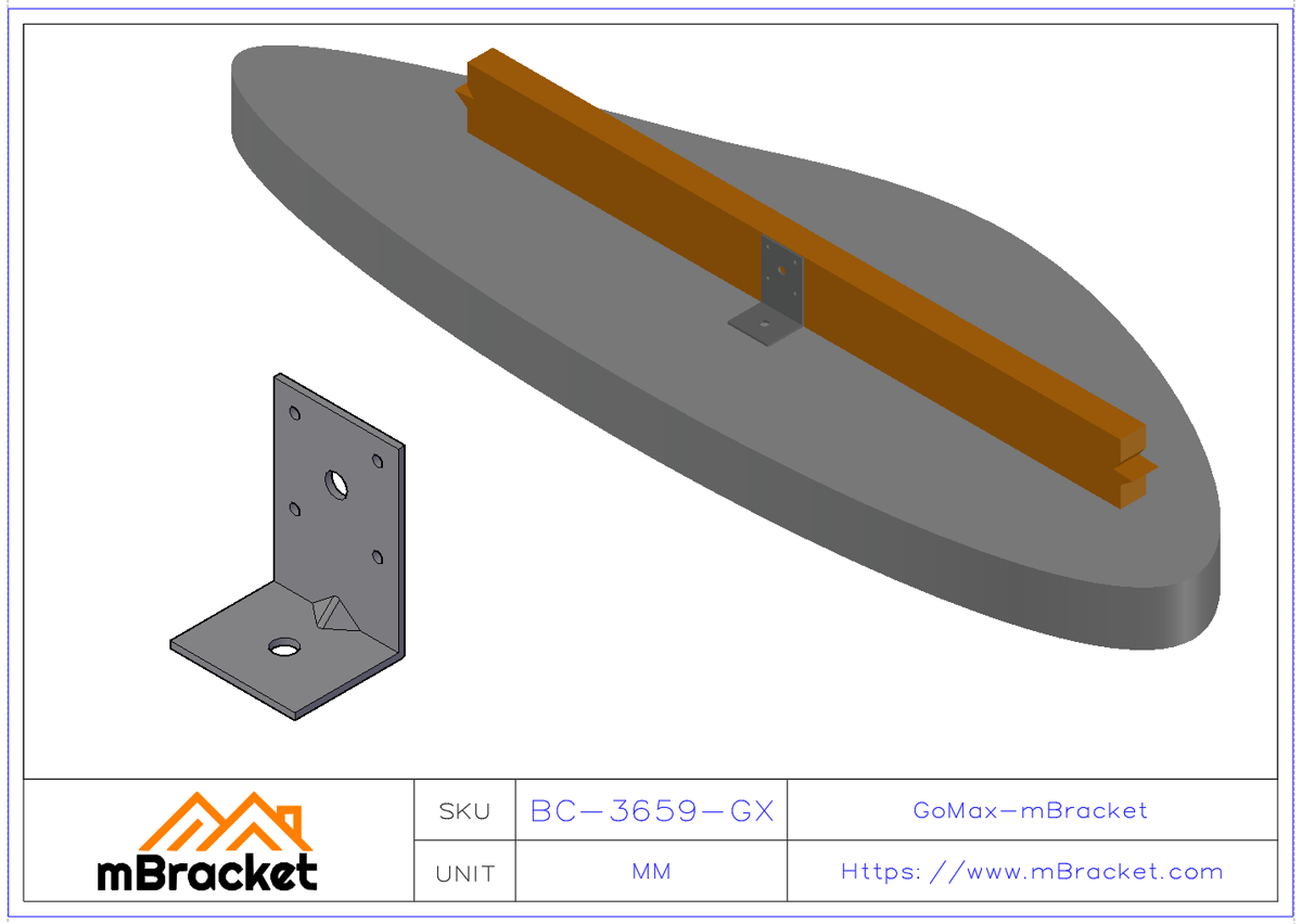 Angle Bracket Connector L-Shaped Angle Iron Structural Reinforcement Hardware - 3*60*50*90 Application Example