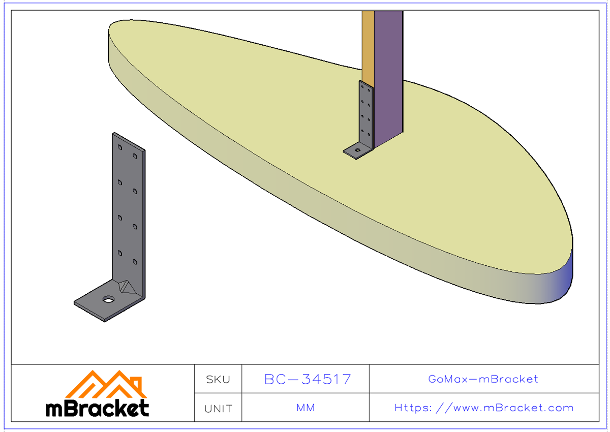 L-Shaped Angle Bracket Structural Reinforcement Angle Iron - 3*40*50*170 Application Example