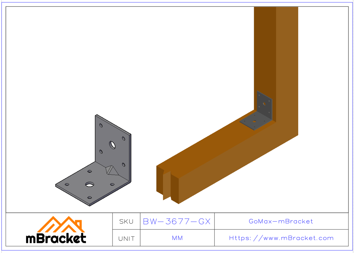 Angle Bracket Connector L-Shaped Angle Iron Structural Reinforcement Hardware - 3*60*70*70 Application Example
