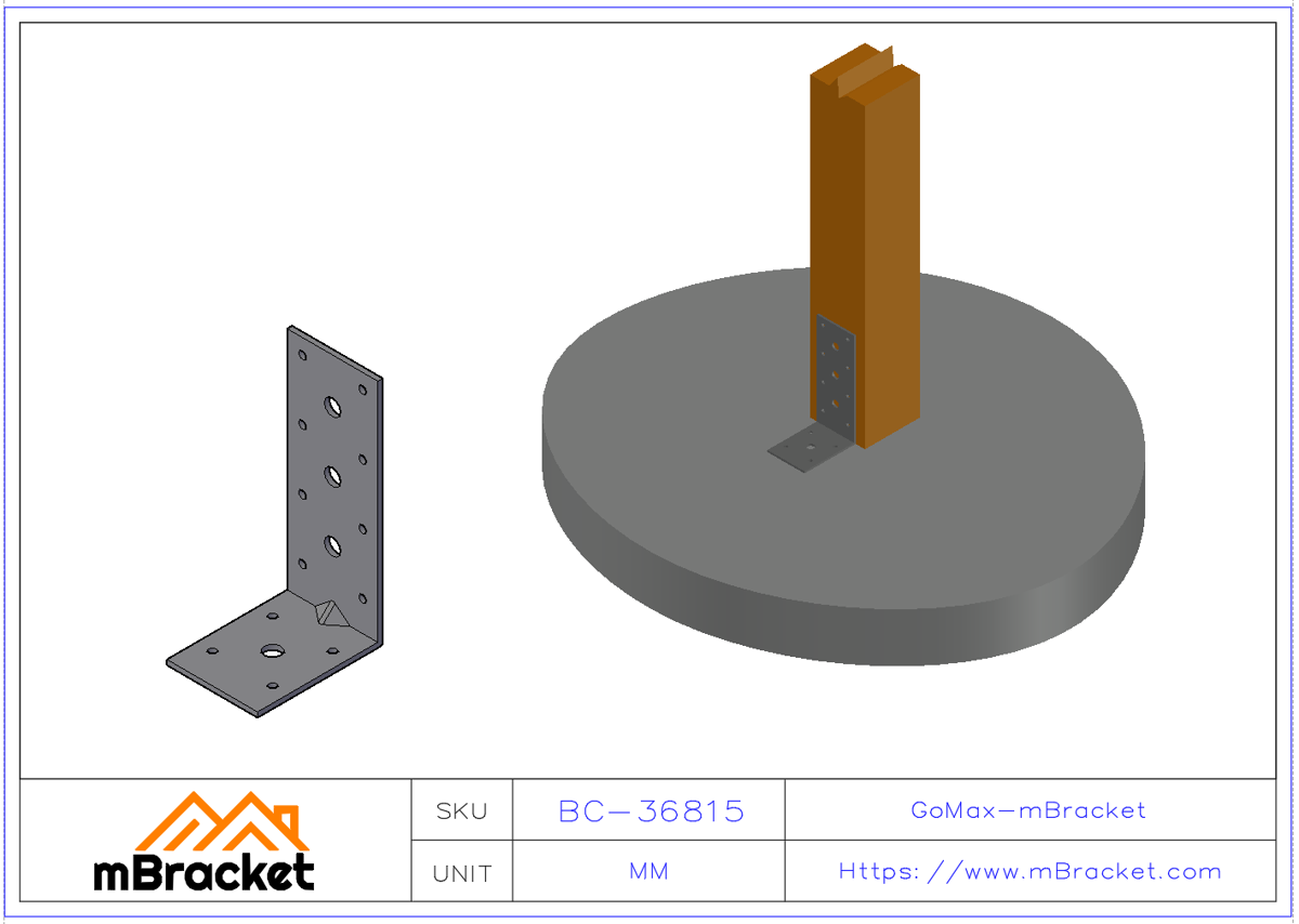 Angle Bracket Connector L-Shaped Angle Iron Structural Reinforcement Hardware - 3*60*80*150 Application Example