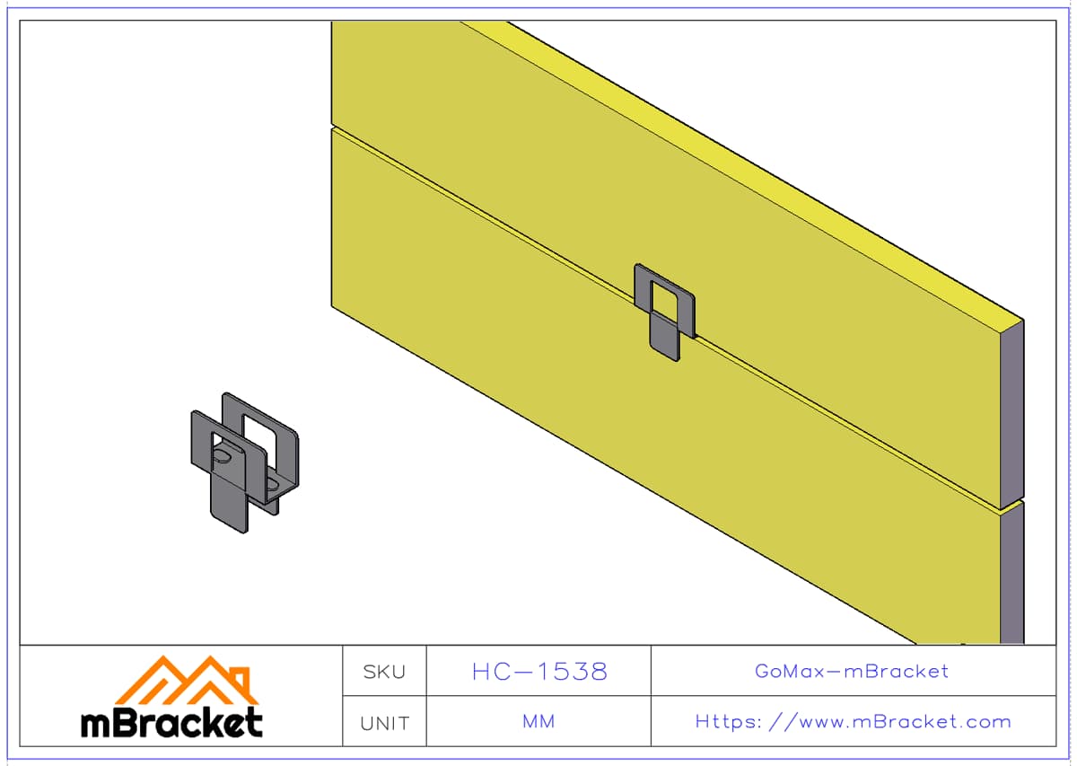H-Clip for OSB, Plywood, Roofing, Wood Structure Connector - 1*15.1*38 Application Example