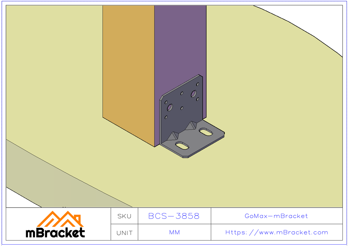 Medium Angle Bracket L-Shaped Steel Connector - 3*80*50*80 Application Example