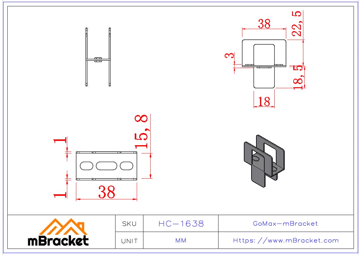 H-Clip OSB Panel Clip Plywood Siding Connector Roof Clip - 1*15.8*38 Product Dimensions